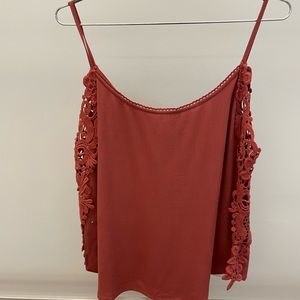 Cotton Club Embroidered Floral Tank